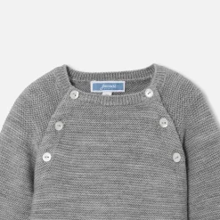 Combinaison, Barboteuse Et Ensemble-Jacadi Combinaison bébé en laine mérinos - gris chine clair GRIS CHINE CLAIR JACADI