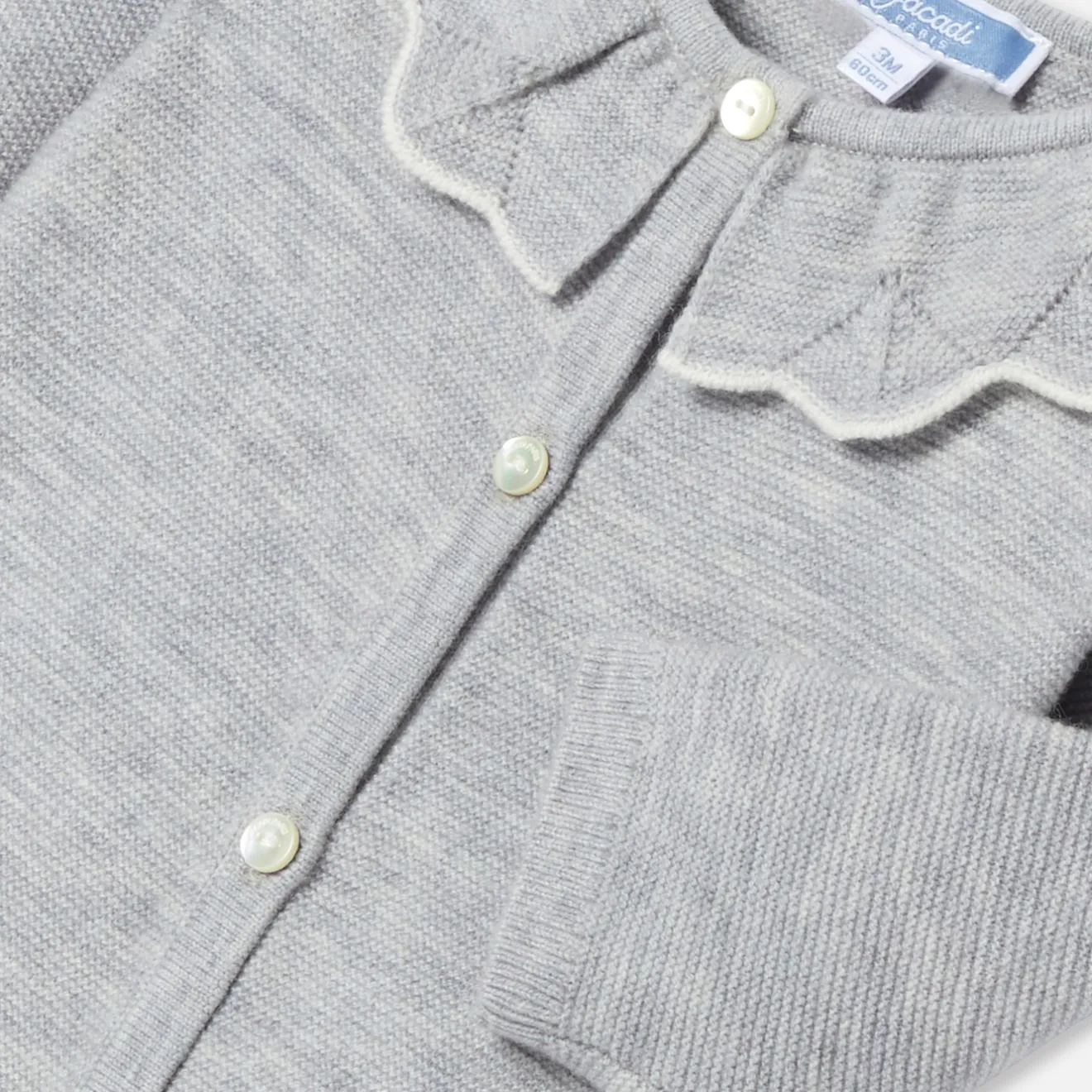 Combinaison, Barboteuse Et Ensemble-Jacadi Combinaison bébé fille en point mousse - gris chine clair GRIS CHINE CLAIR JACADI