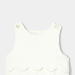 Combinaison, Barboteuse Et Ensemble-Jacadi Combinaison bébé fille en velours côtelé - blanc doux BLANC DOUX JACADI