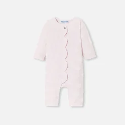 Combinaison, Barboteuse Et Ensemble-Jacadi Combinaison bébé fille motif nuage - rose pale ROSE PALE JACADI