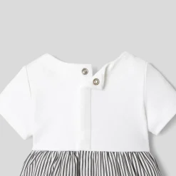 Combinaison, Barboteuse Et Ensemble-Jacadi Combinaison bébé garçon bi-matière - BLANC/GRIS