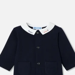 Combinaison, Barboteuse Et Ensemble-Jacadi Combinaison bébé garçon en jersey quilté - MARINE CLAIR