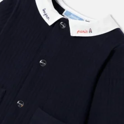 Combinaison, Barboteuse Et Ensemble-Jacadi Combinaison bébé garçon en jersey quilté - MARINE CLAIR