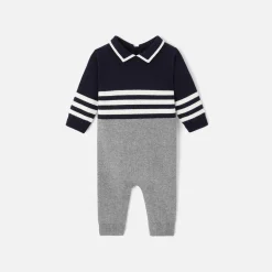 Combinaison, Barboteuse Et Ensemble-Jacadi Combinaison bébé garçon en tricot - lore MARINE/MULTICO