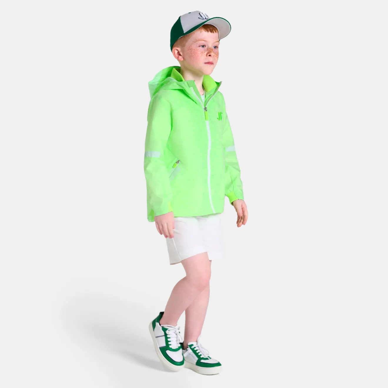 Manteau, Doudoune Et Veste|Manteau, Doudoune Et Veste-Jacadi Coupe-vent enfant - BLANC/VERT