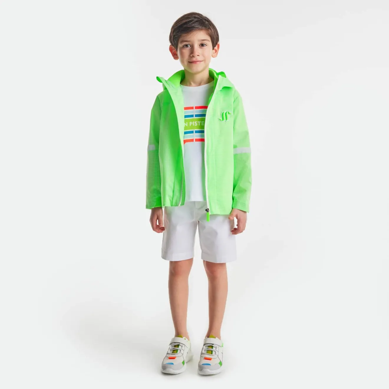 Manteau, Doudoune Et Veste|Manteau, Doudoune Et Veste-Jacadi Coupe-vent enfant - BLANC/VERT