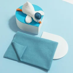 Gigoteuse, Couverture|Gigoteuses Et Couvertures-Jacadi Couverture en point mousse - BLEU DEAU