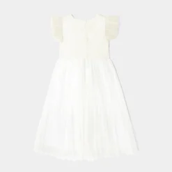 Robe Et Jupe|Doudou, Peluche-Jacadi Déguisement de Noël enfant fille - BLANC/OR