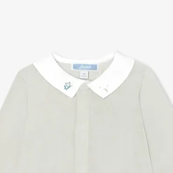 Pyjama|Pyjama-Jacadi Dors-bien bébé en velours - GRIS GIVRE