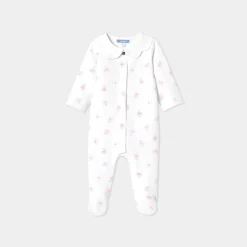 Pyjama|Pyjama-Jacadi Dors-bien bébé fille en interlock - lore BLANC/MULTICO