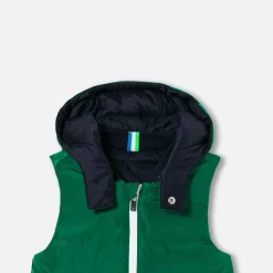 Manteau, Doudoune Et Veste-Jacadi Doudoune sans manches réversible enfant garçon - MARINE/VERT