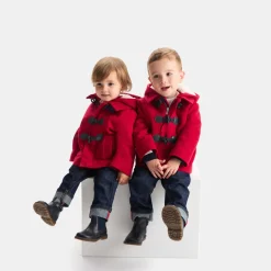 Manteaux, Vestes Et Combi Pilote|Manteaux, Vestes Et Combi Pilote-Jacadi Duffle coat bébé - ROUGE RUBIS