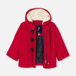 Manteaux, Vestes Et Combi Pilote|Manteaux, Vestes Et Combi Pilote-Jacadi Duffle coat bébé - ROUGE RUBIS