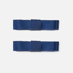 Accessoires-Jacadi Duo de barrettes à nœud plat enfant fille - marine MARINE JACADI