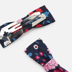 Accessoires-Jacadi Duo de barrettes enfant fille - lore MARINE/MULTICO