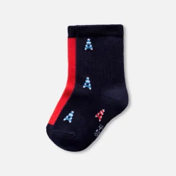 Accessoires-Jacadi Duo de chaussettes bébé garçon - lore MULTICO