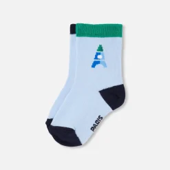 Accessoires-Jacadi Duo de chaussettes bébé garçon - BLEU/VERT