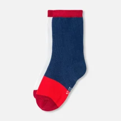 Accessoires-Jacadi Duo de chaussettes bébé garçon - lore MARINE/MULTICO