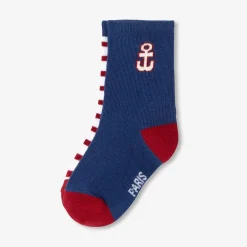 Accessoires-Jacadi Duo de chaussettes bébé garçon - lore MARINE/MULTICO