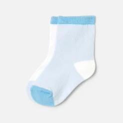 Accessoires-Jacadi Duo de chaussettes bébé garçon - lore BLEU/MULTICO