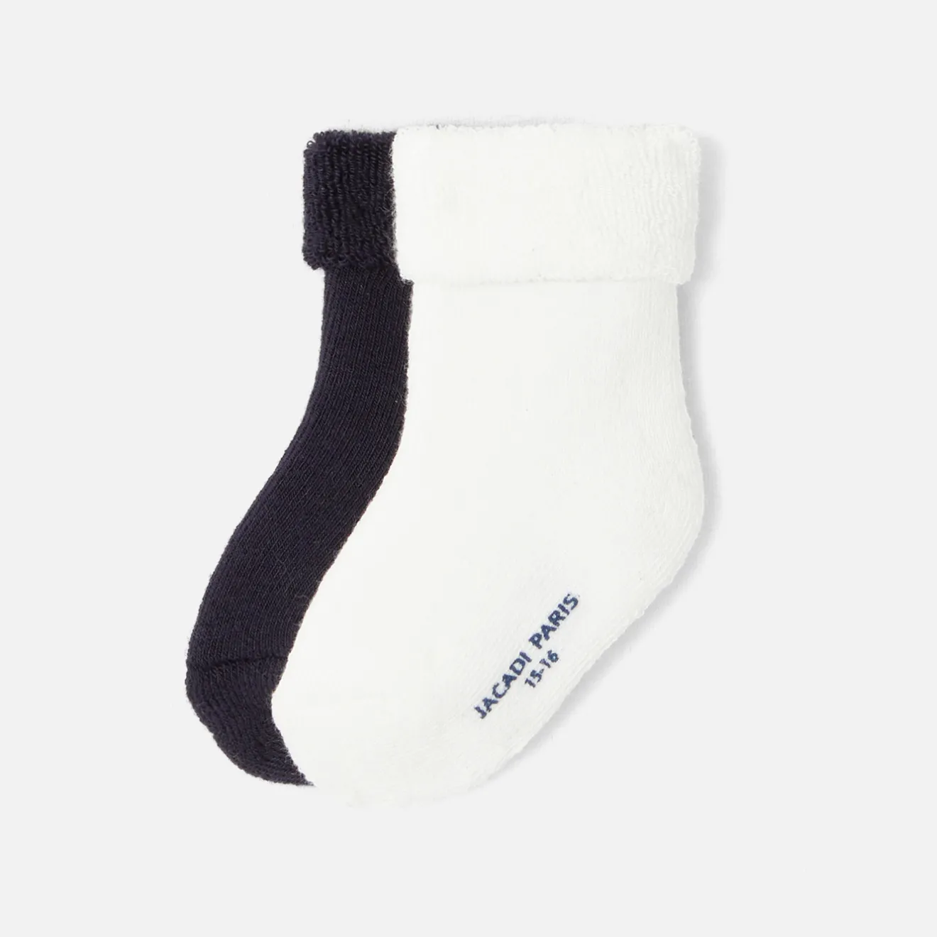 Accessoires-Jacadi Duo de chaussettes bouclette bébé - BLANC/MARINE