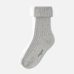 Accessoires-Jacadi Duo de chaussettes enfant garçon - BLANC/GRIS