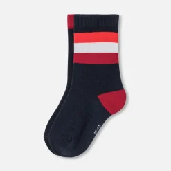 Accessoires-Jacadi Duo de chaussettes enfant garçon MULTICO