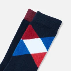 Accessoires-Jacadi Duo de chaussettes hautes enfant garçon - lore MULTICO