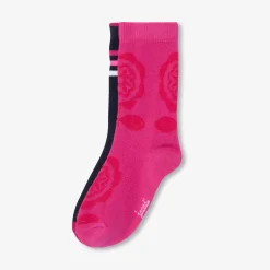 Accessoires-Jacadi Duo de chaussettes hautes enfant fille - ROSE/ROUGE