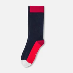 Accessoires-Jacadi Duo de chaussettes hautes enfant garçon - MARINE/ROUGE