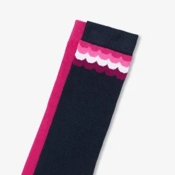 Accessoires-Jacadi Duo de chaussettes hautes enfant fille - lore MULTICO