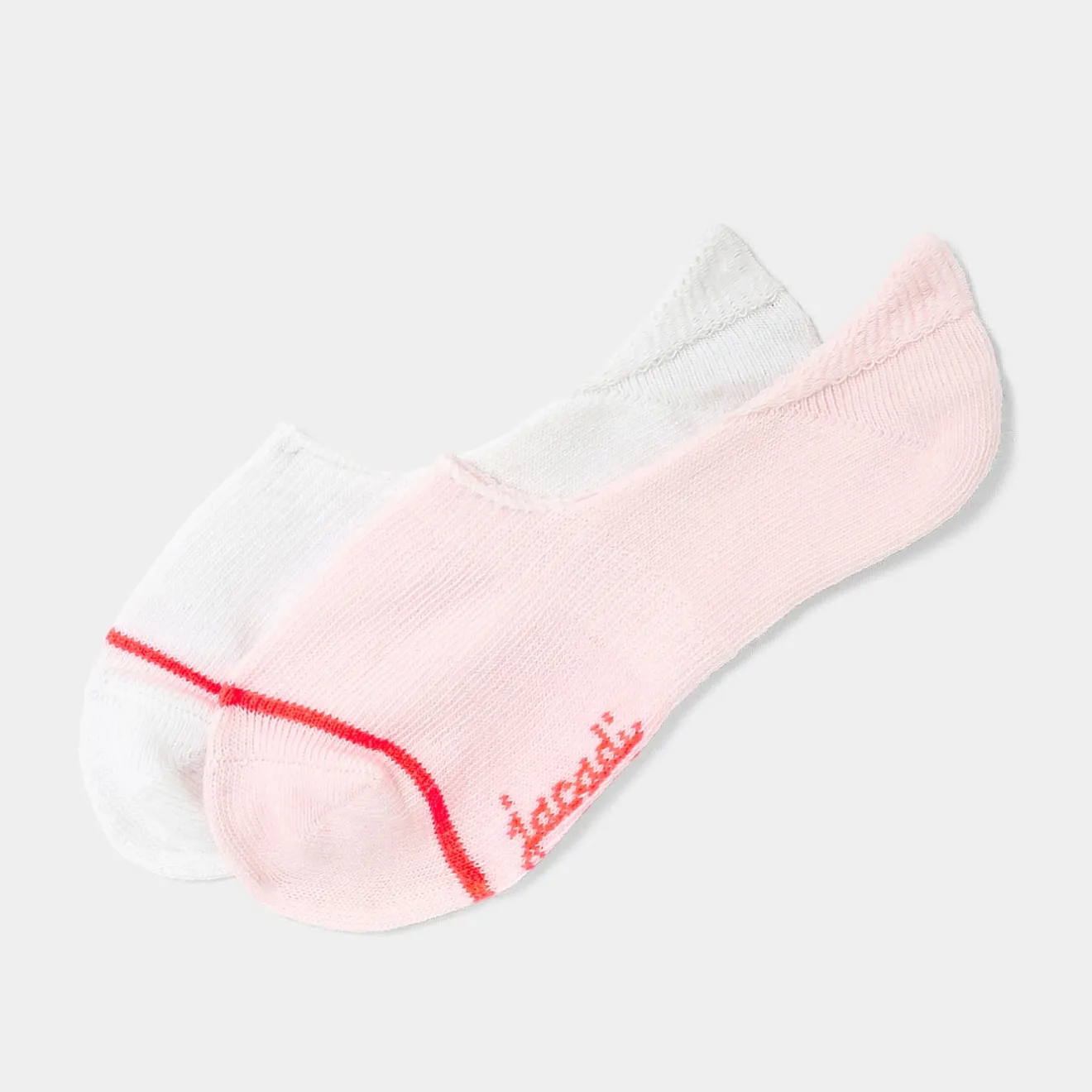 Accessoires-Jacadi Duo de chaussettes invisibles enfant fille - BLANC/ROSE