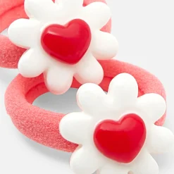 Accessoires-Jacadi Duo d'élastiques bébé fille - BLANC/ROUGE