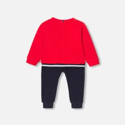Combinaison, Salopette Et Ensemble-Jacadi Ensemble bébé garçon - ROUGE/MARINE