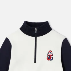 Combinaison, Salopette Et Ensemble-Jacadi Ensemble bébé garçon en molleton - BLANC/MARINE