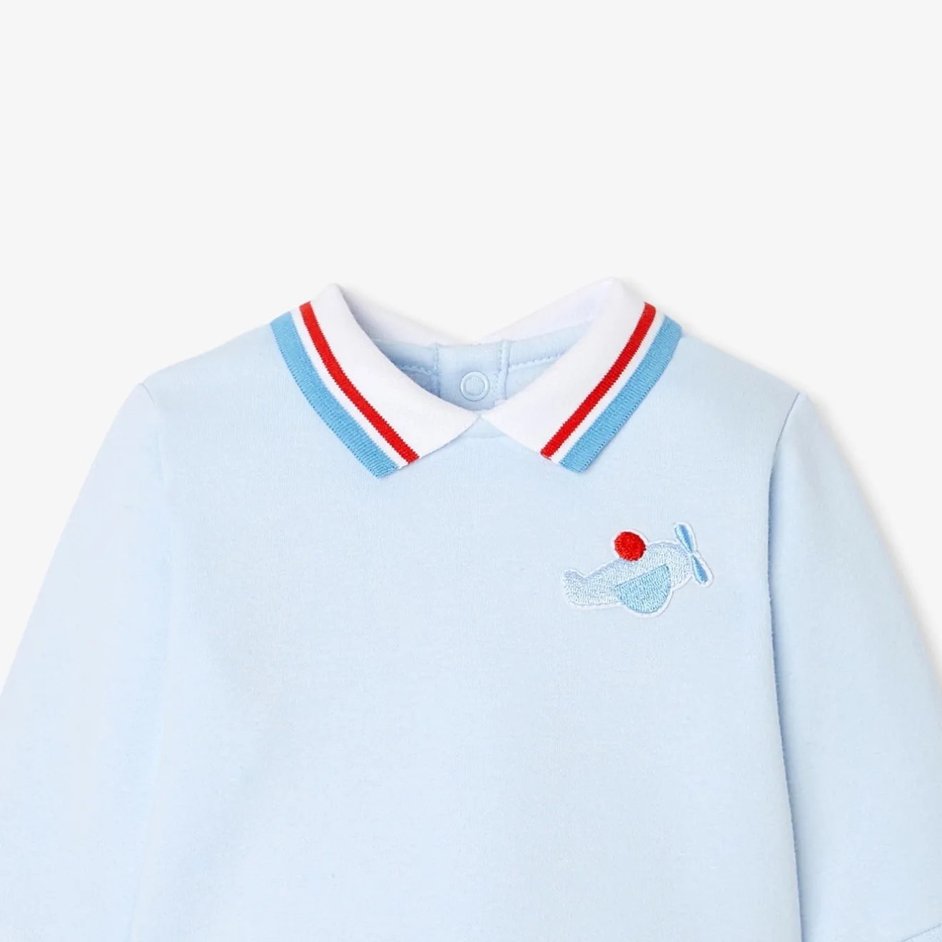 Combinaison, Barboteuse Et Ensemble-Jacadi Ensemble bébé garçon en molleton - BLEU PALE