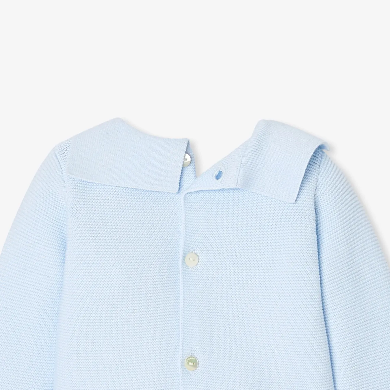 Combinaison, Barboteuse Et Ensemble-Jacadi Ensemble bébé garçon en point mousse - BLEU PALE