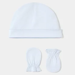Accessoires-Jacadi Ensemble bonnet et moufles bébé - celeste CELESTE JACADI