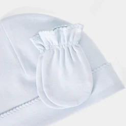 Accessoires-Jacadi Ensemble bonnet et moufles bébé - celeste CELESTE JACADI