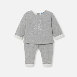 Combinaison, Barboteuse Et Ensemble-Jacadi Ensemble confort bébé en jersey - gris chine clair GRIS CHINE CLAIR JACADI