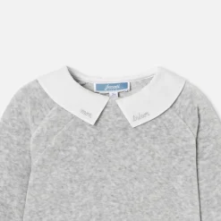 Combinaison, Barboteuse Et Ensemble-Jacadi Ensemble confort bébé en velours - gris chine clair GRIS CHINE CLAIR JACADI