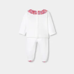 Combinaison, Barboteuse Et Ensemble-Jacadi Ensemble confort bébé fille en double jersey - blanc BLANC JACADI