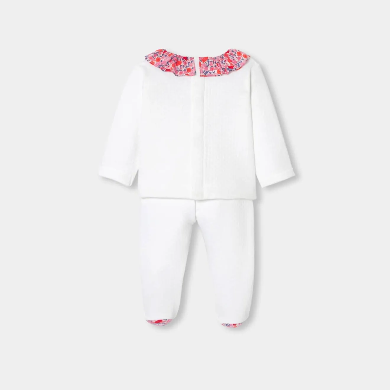 Combinaison, Barboteuse Et Ensemble-Jacadi Ensemble confort bébé fille en double jersey - blanc BLANC JACADI