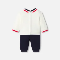 Combinaison, Barboteuse Et Ensemble-Jacadi Ensemble confort bébé garçon - BLANC/BLEU