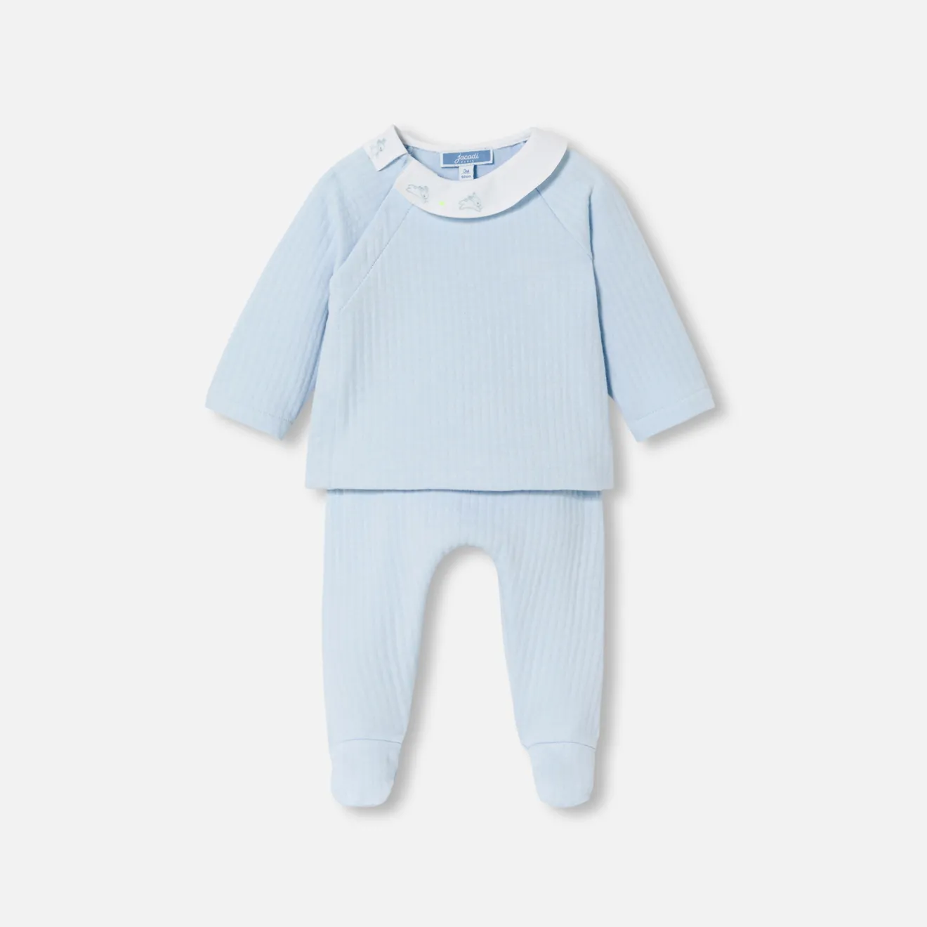 Combinaison, Barboteuse Et Ensemble-Jacadi Ensemble confort bébé garçon - BLEU PALE