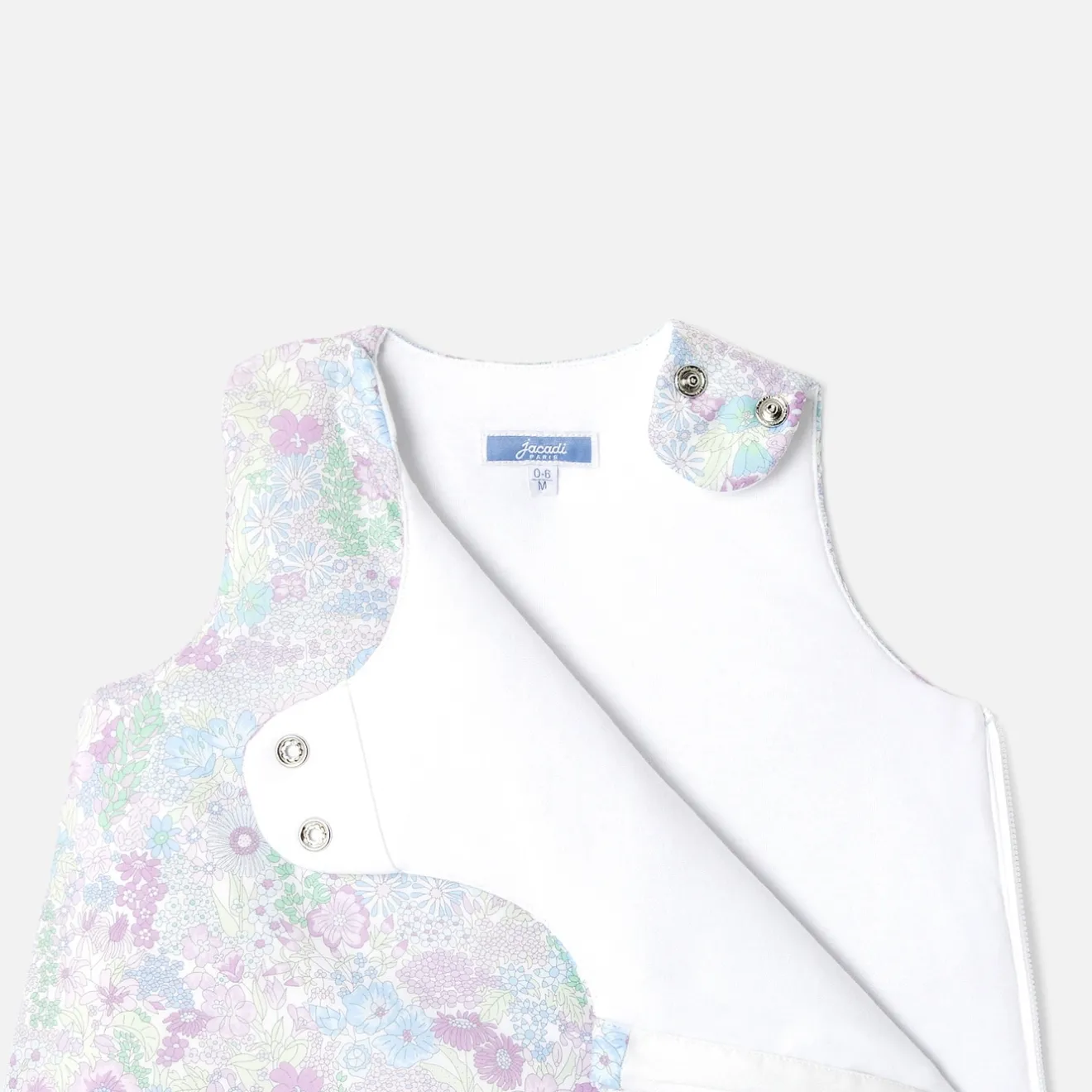 Gigoteuse, Couverture|Gigoteuses Et Couvertures-Jacadi Gigoteuse 0-6 mois en tissu Liberty - lore BLANC/MULTICO