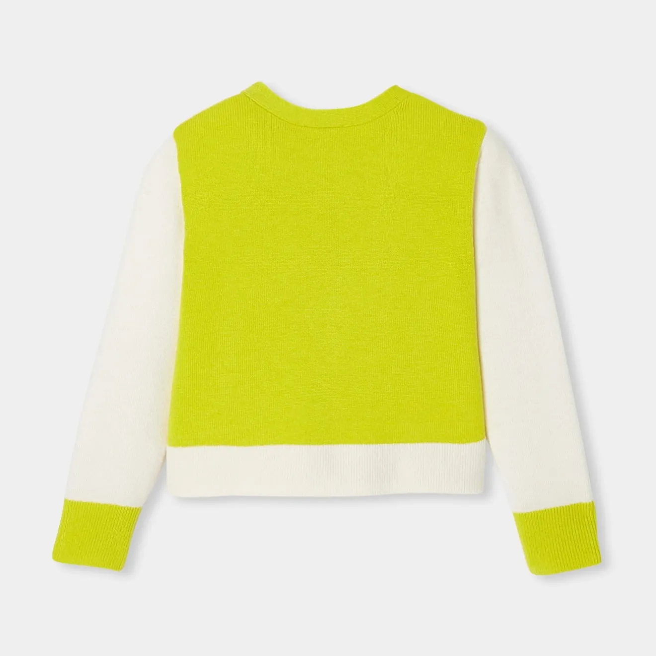 Pull, Sweat Et Cardigan-Jacadi Gilet enfant fille color block - lore BLANC DOUX/MULTICO