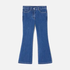 Pantalon Et Jogging-Jacadi Jean flare enfant fille - BLEU DENIM