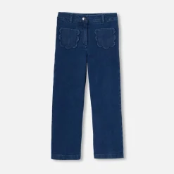 Pantalon Et Jogging-Jacadi Jean large enfant fille - BLEU DENIM