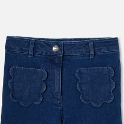 Pantalon Et Jogging-Jacadi Jean large enfant fille - BLEU DENIM
